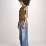 top in tulle TSH0624IRINA KAKI BRONZE KAKI1026S soeur 