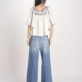 camicia con plastron ad uncetto MATI TEE MATI1TEE CREAM antik batik 