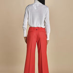 pantalone cropped con risvolto in gabardina MELODIA 652339 38 quelledue 