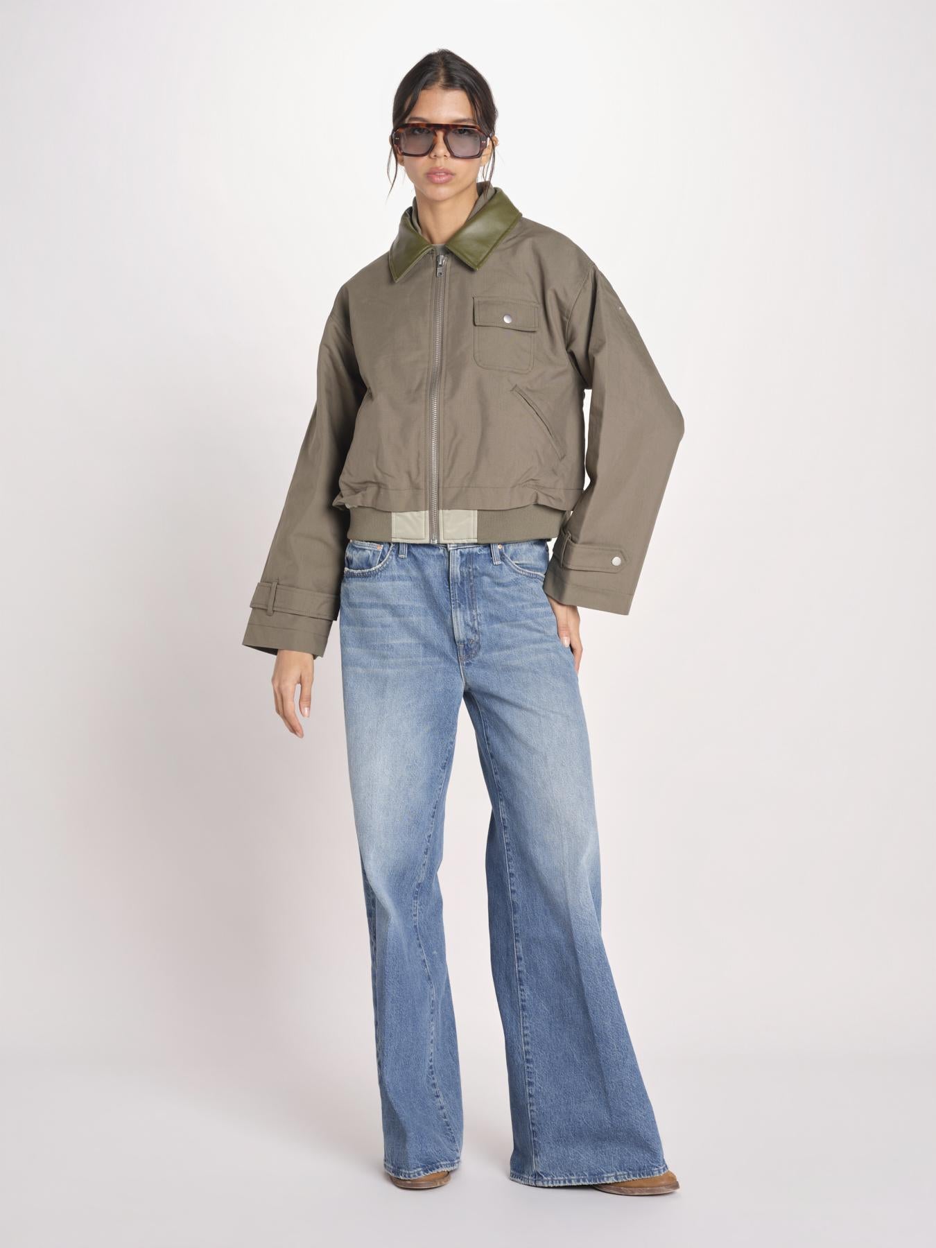 bomber in nylon JENNER P1840_PS26 167 SAGE bellerose 