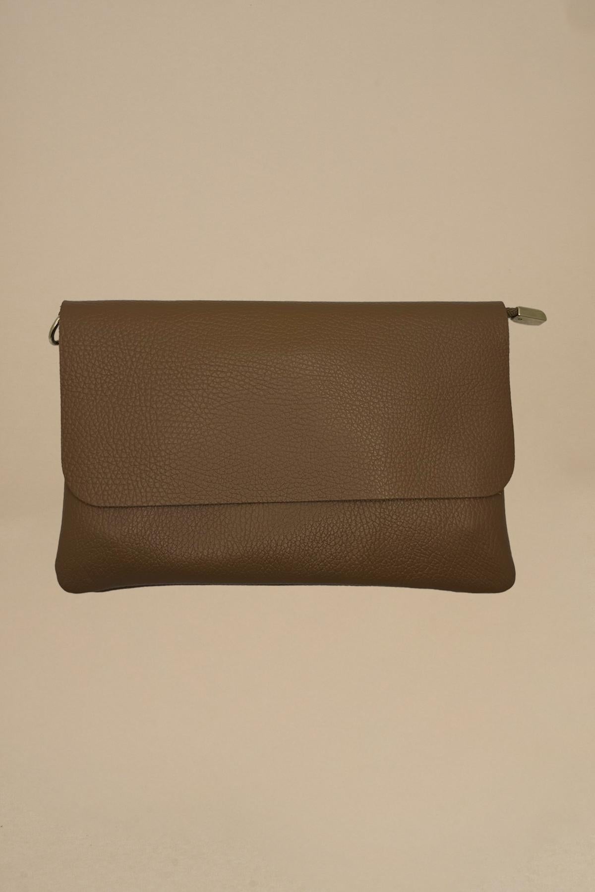 pochette in pelle con tracolla MINI SALLY BS0410 05BEIGE SCURO borse 
