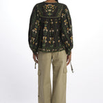 Camicia FLOWERS ARCH stampa fiori 337183 BLACK farm rio 