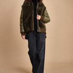 24065 giubbotto in nylon e pelliccia 24065350 MILITARE milaura 