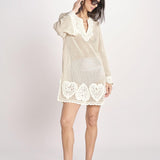 tunica in crochet MALYN TUNIC 736 CREAM sea ny 