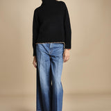 denim over con orlo THE HEADLINER SNEAK 10068 313 mother 