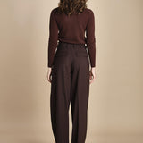 pantalone largo stretto sul fondo CARA TLW03116W0206ABTPB BROWN T0215 the latest 