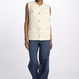 Gilet lungo uncinetto ELISABETH ECRU003 vanessa bruno 