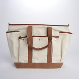 Borsa worker canvas pelle CABAS MULTIPOCH IVOIRE002 vanessa bruno 