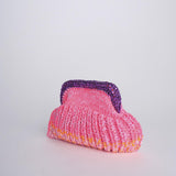 SIS cluctch bag uncinetto multicolor SIS FUXIA/ARANCIO nadia dafri 