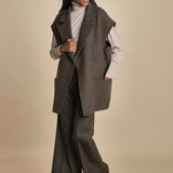 pantalone cropped con risvolto in gabardina MELODIA 652339 44 quelledue 
