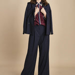 camicia con collo e polsi a contrasto CR_3069T BURGUNDY bodice 