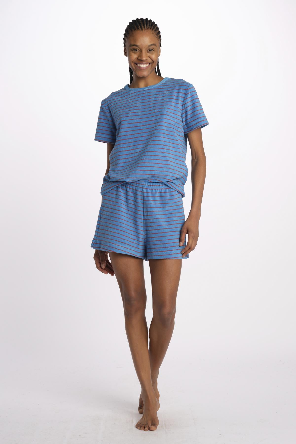 Shorts spugna righine SAFE SHORTS AZZURRO howlin' 