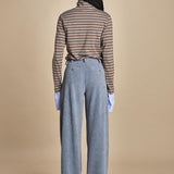 KATHERINE pantaloni in velluto rocciatore con pinces MJD217AA43894 V.450 jejia 