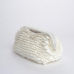 Clutch SANTORINI grande con paillettes BAG SANTORINI WHITE boheme couture 