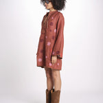 mini caftano con ricami fiori TESS LVSS2026114 TERRACOTTA lug von siga 