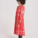 abito con ricamo fiori SERAFINA DRESS 100 POPPY sea ny 