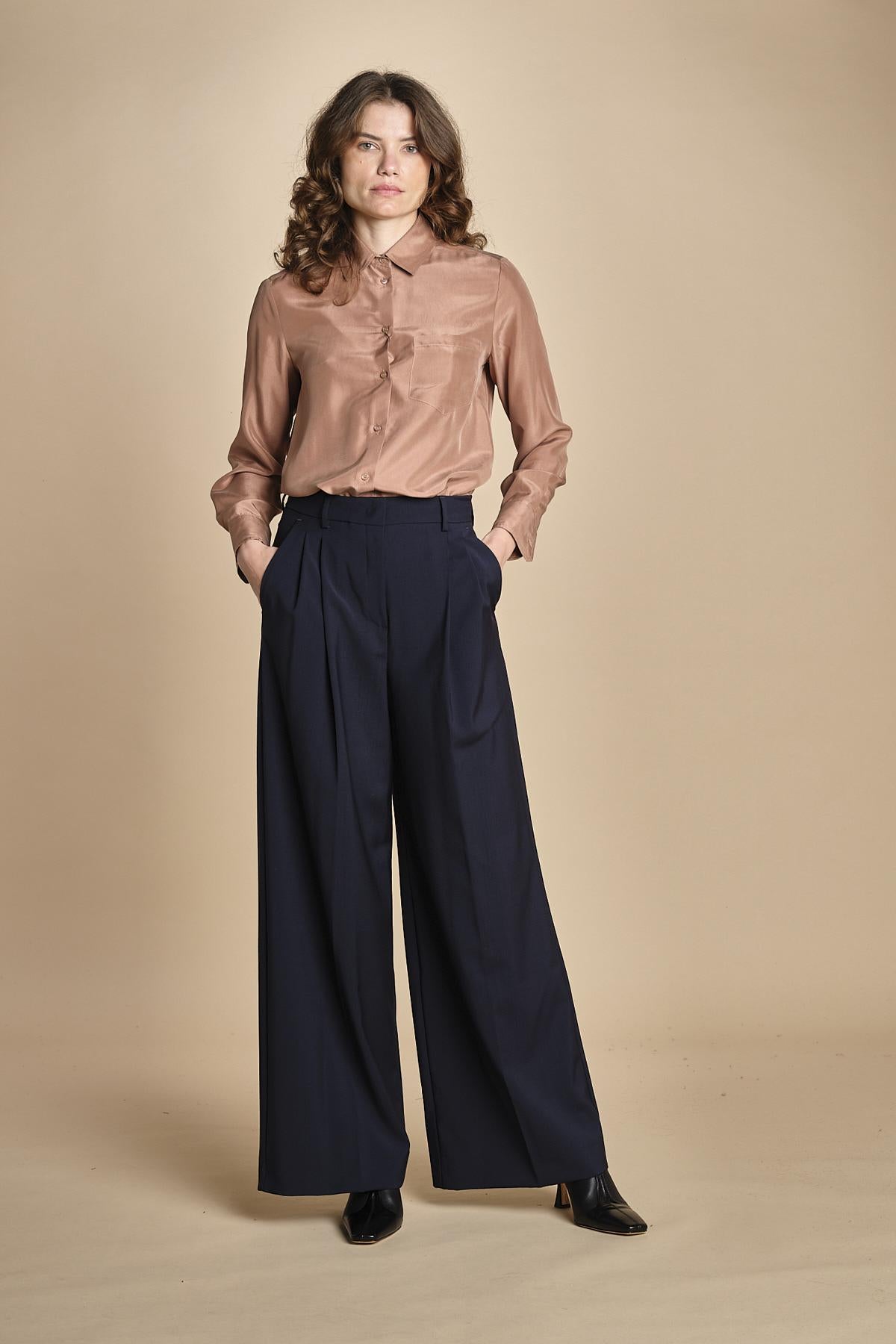 pantalone con pinces tela lana ADELFI 2525136072600 001 weekend maxmara 