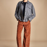 pantalone in velluto cropped ZELDA RUSSETED true avenue 