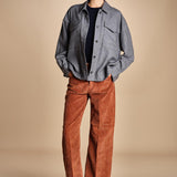 pantalone in velluto cropped ZELDA RUSSETED true avenue 