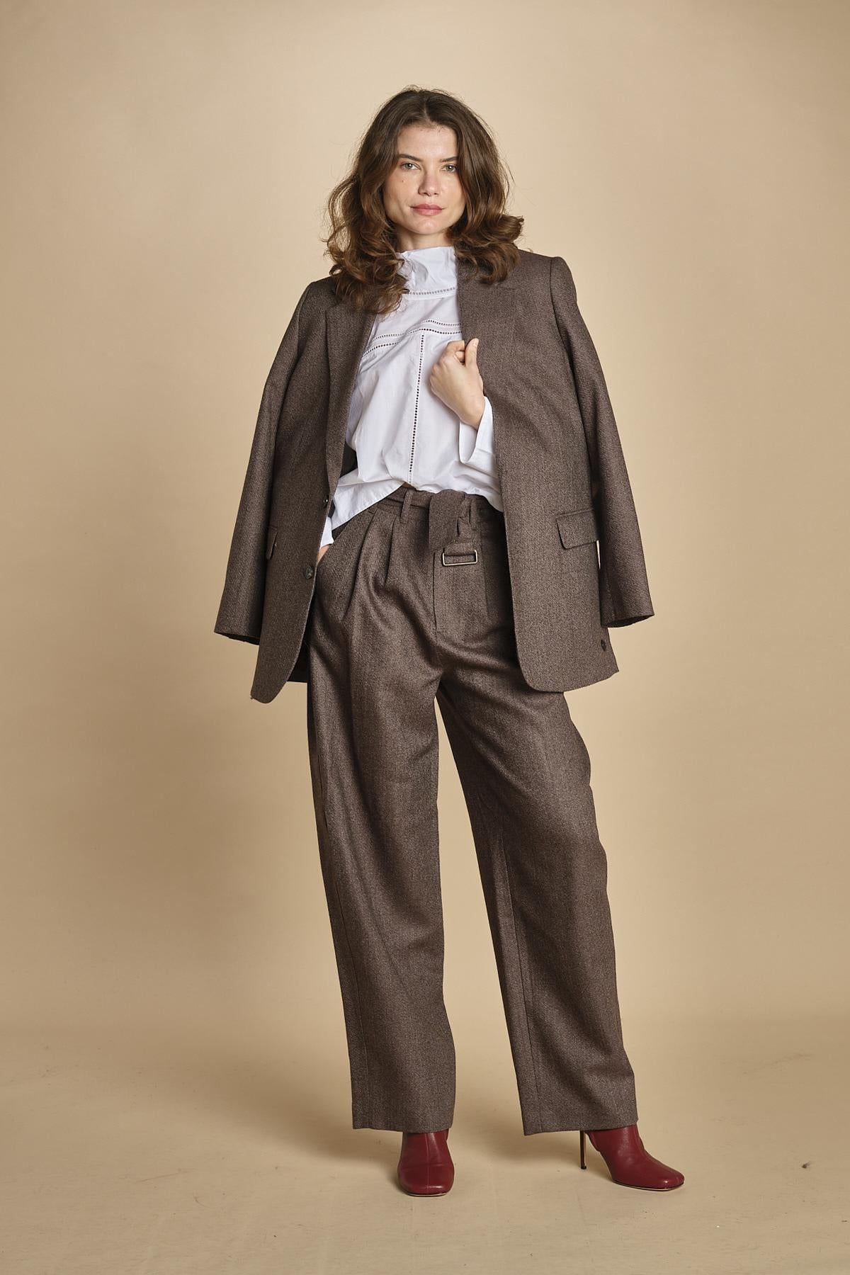 camicia collo alto e ajour. CHE0232 BLA0125W soeur 