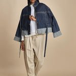 LS SHIRT W FLOUNCE camicia con bordi a contrasto 21705LCE WH100 WHITE phillip lim 