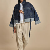LS SHIRT W FLOUNCE camicia con bordi a contrasto 21705LCE WH100 WHITE phillip lim 