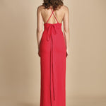 maxidress con spalline sottili incrociate MILLY RED solace 