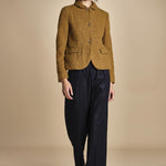 pantalone con elastico in punto milano PENSIL BLU NAVY true avenue 