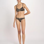 slip in satin CARL L25101048 DARK GREEN 782 love stories 