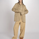 blazer lungo in cotone BIRKIN MJD514_ATEX44 BEIGE jejia 