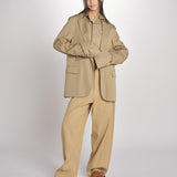 blazer lungo in cotone BIRKIN MJD514_ATEX44 BEIGE jejia 
