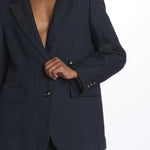 Giacca VALE doppio petto gessata VALE NAVY true avenue 
