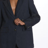 Giacca VALE doppio petto gessata VALE NAVY true avenue 