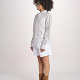 Camicia maschile in lino M012 1017 PERLA milaura 