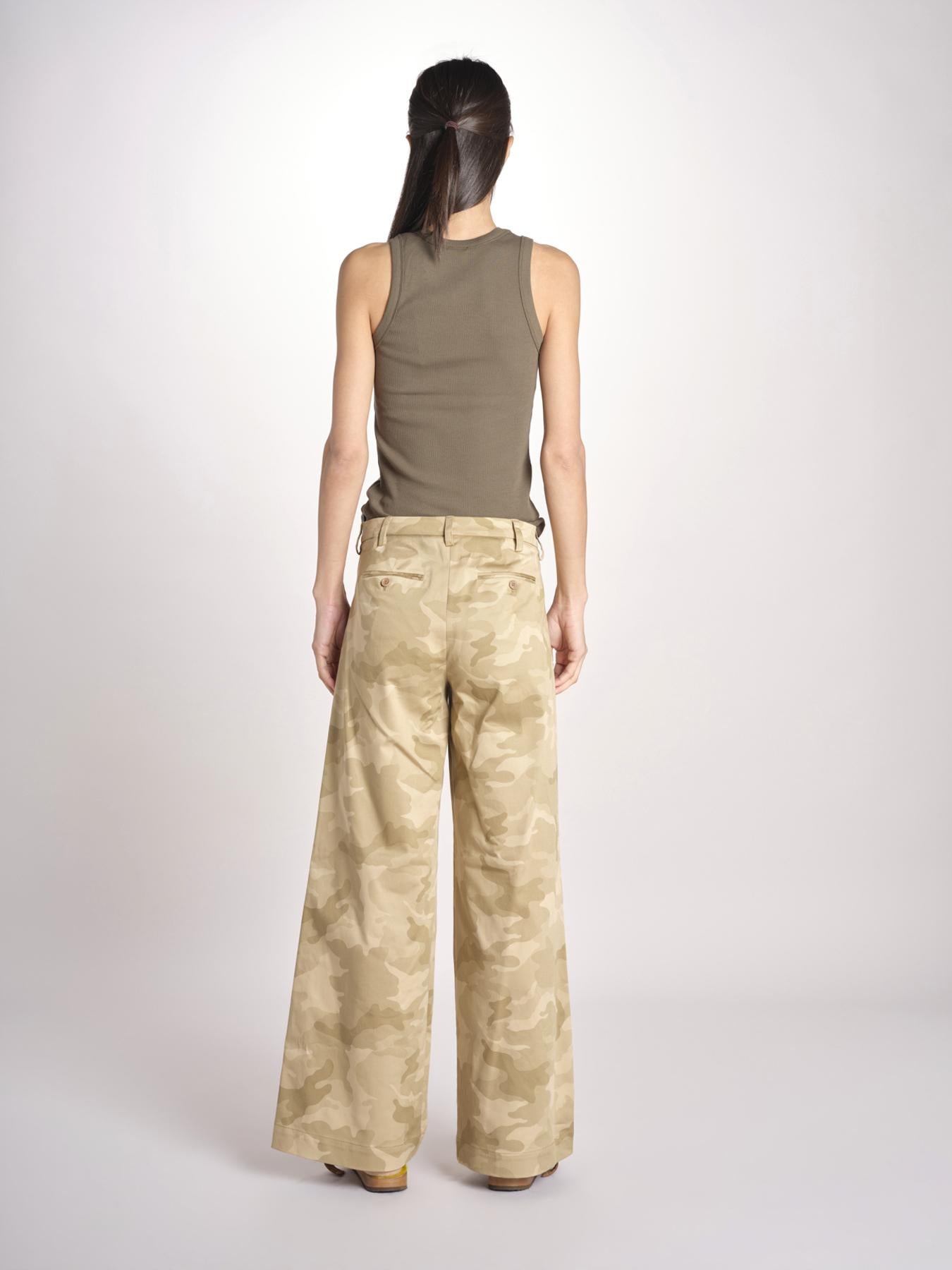 pantaloni camouflage KATHERINE MJD217_A02012 BEIGE CAMOUFLAGE jejia 