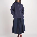 felpa lunga con cappuccio e collo a cratere regolabile RADURA 2615921011600 002 BLU weekend maxmara 
