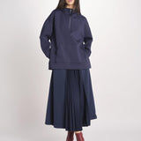 felpa lunga con cappuccio e collo a cratere regolabile RADURA 2615921011600 002 BLU weekend maxmara 