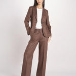 giacca in lino ad un bottone NALUT 2615041072600 037 CIOCCOLATO weekend maxmara 