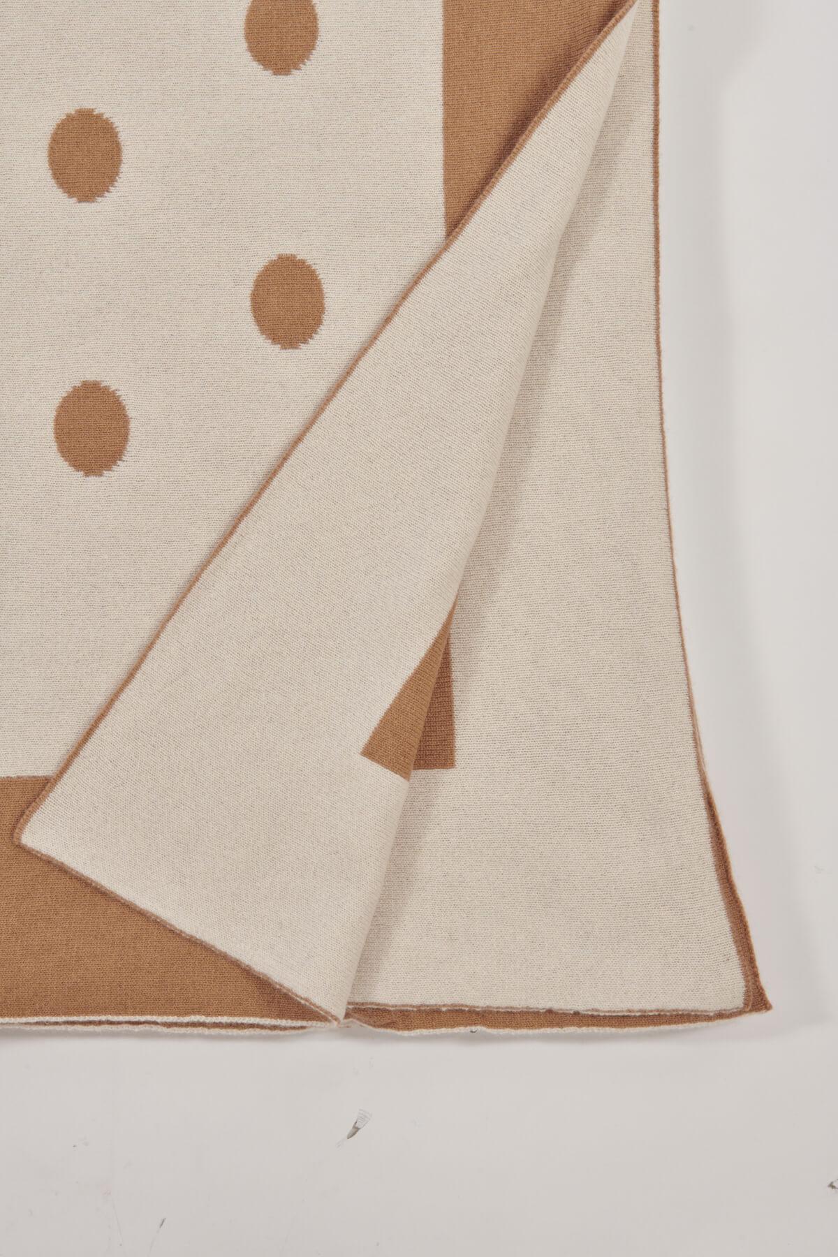 Plaid pois 150x180 C2100414B CAMMELLOAVORIO milaura 