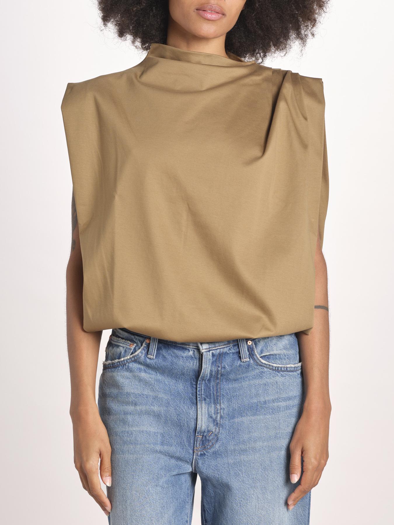 blousa con arriccio TSH0737IDRIS BEIGE VERT BEI4723S soeur 