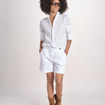 camicia maschile in lino M012 10 BIANCO milaura 