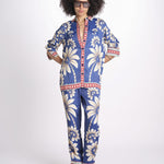 camicia pigiama con stampa a fiori 344132 LUNA BLUE 26067 farm rio 