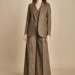 pantalone over con nervature in occhio di pernice ORIANA 540932 19 quelledue 