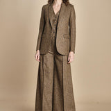 pantalone over con nervature in occhio di pernice ORIANA 540932 19 quelledue 