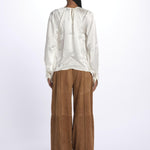 Camicia manica sbuffo CUTWORK BE24499 IVORY milaura 