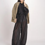 pantalone in mussola con elastico DORA 3119 T0161 BLACK T0002 the latest 
