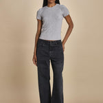 THE RIB TEE tshirt m/c a costine WF25JKT012 GREY frame 