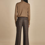 pantalone cropped a quadretti con risvolto MELODIA 65220925 26 quelledue 