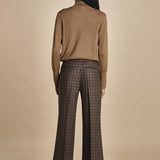 pantalone cropped a quadretti con risvolto MELODIA 65220925 26 quelledue 