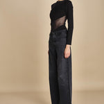 body manica lunga con banda obliqua STARSTRUCK BLACK undress code 